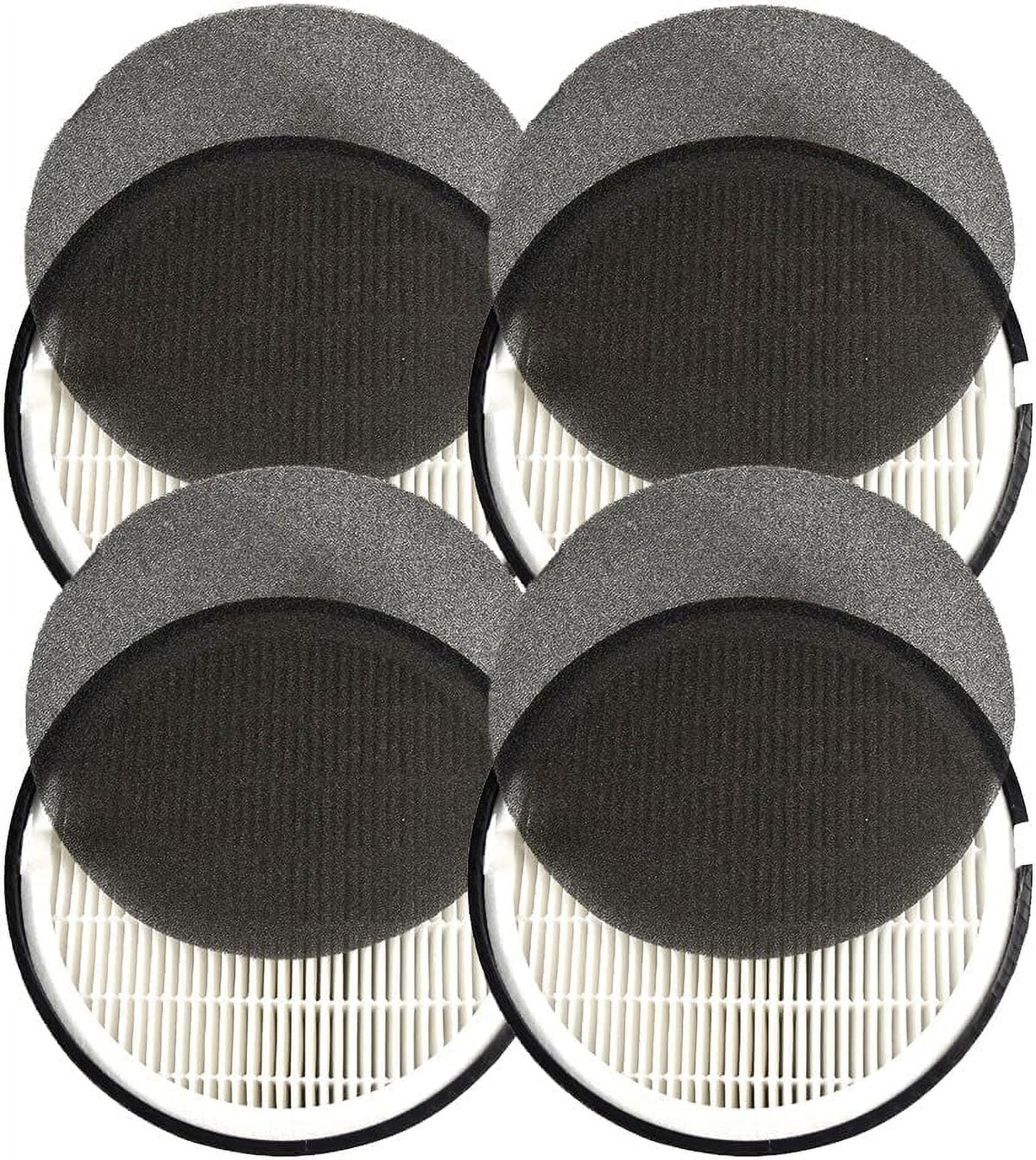 LV-H132 4-Pack with Air LV-H132-RF Set Activated Carbon HEPA HQRP Compatible Filter 3-in-1 Replacement Filter LEVOIT Purifier,
