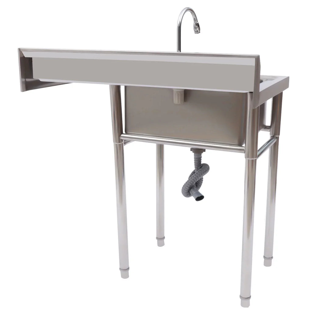 Utility Stainless Kitchen 36.7in Drainboard for 23.6* Use 39.3* Commercial Sink Home and Sink Steel