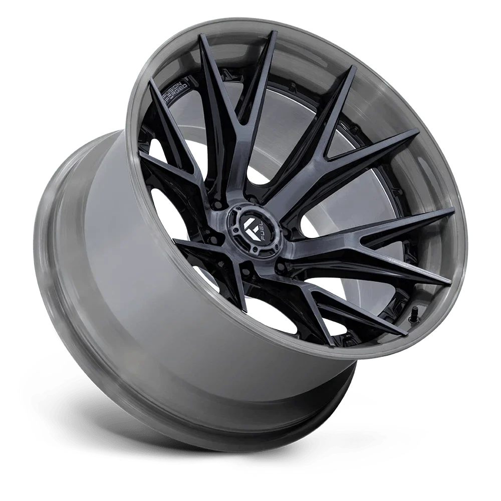 Gray 6x135 Black W/ Gloss Wheel 20x10 Brushed Catalyst Fuel (-18mm) FC402 FORGED