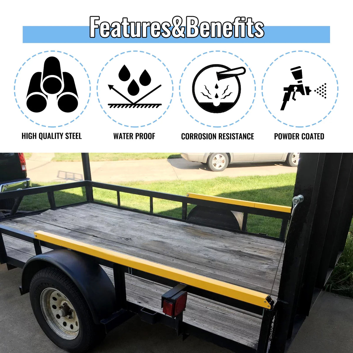 Pounds HECASA Utility 2 Assist Gate 350 Trailer Ramp Lift Tailgate Sided Lift System Liftgate