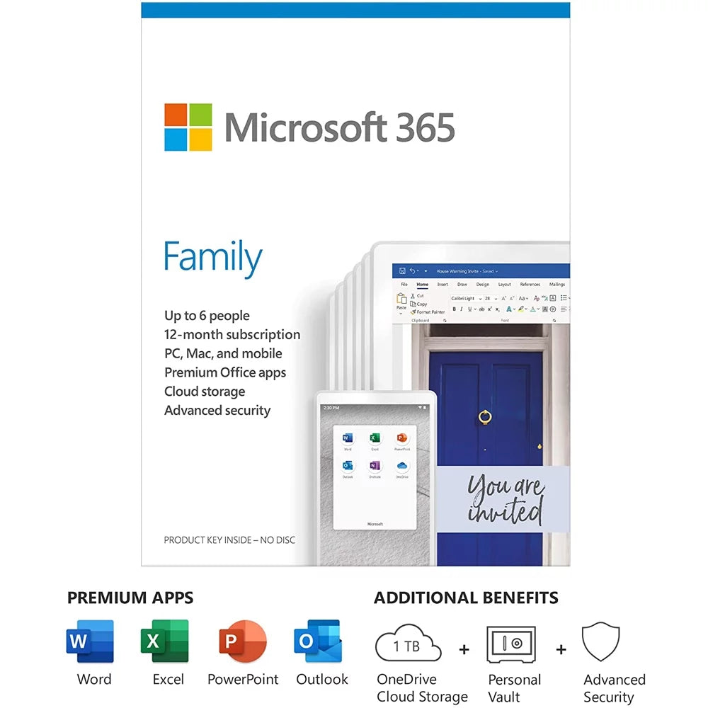 Touch inch to Family Subscription i7-1065G7 Microsoft Microsoft 365 for VNX-00016 Pro Up with Users 6 Black Bundle 12.3 Intel 16GB/256GB 7 Surface Year 1