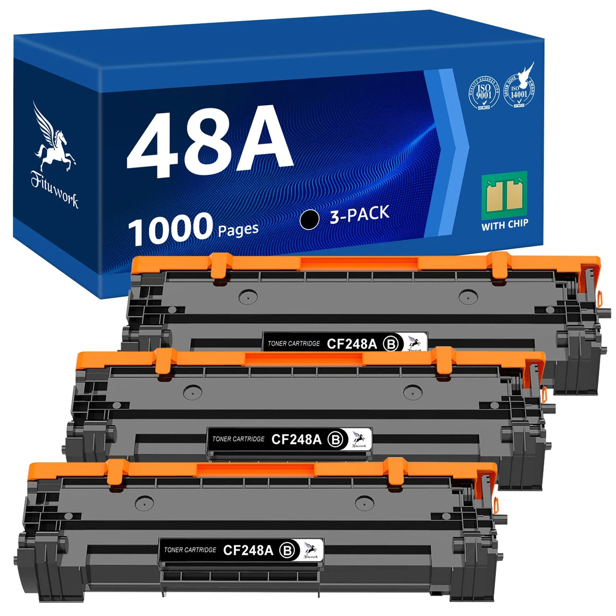 M31w M28 M16a M15 M16w Pack) M17 M29a Printer 48A M15a M31 M29w HP Toner M28w MFP Cartridge Laserjet (3 Toner for M28a 48A CF248A Replacement for Black M30w HP Pro M15w M14