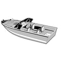 Width Cover 72318P-10 Outboard Carver x 100" - Aluminum Styled-to-Fit Length Windshield Walk-Thru V-Hull with 18'6" Boat for
