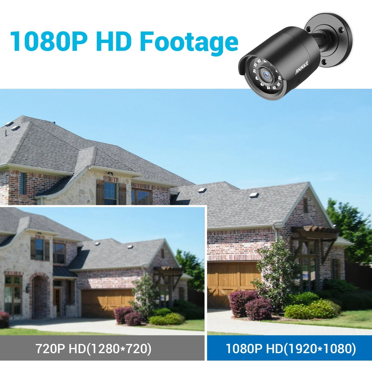 Home Vision, ANNKE Bullet Surveillance Camera 1080P Camera TVI 4 Night/Day IP66 Indoor, 1920TVL, HD Outdoor Waterproof, Pack Security CCTV