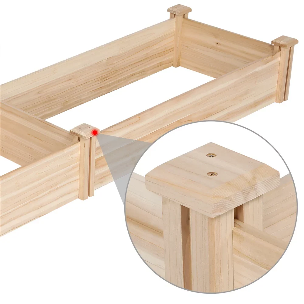 Garden Patio Greenhouse Bed Wooden Raised Design for Planter Yard Alden Box