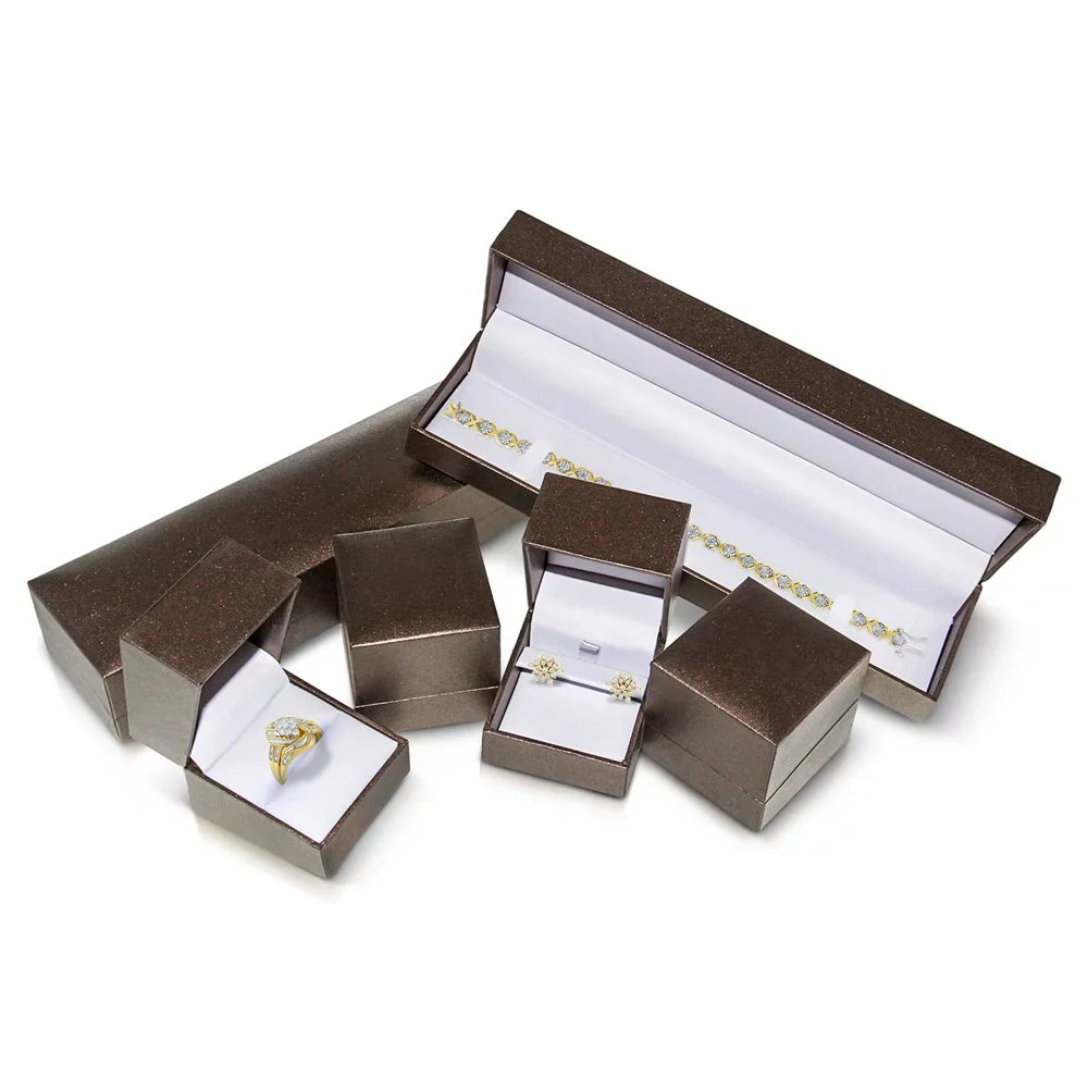 Bracelet Set Sterling Ribbon Infinity Color, I3 and Diamond Silver Clarity) Prong - 7.25" Link (I-J Accent .925