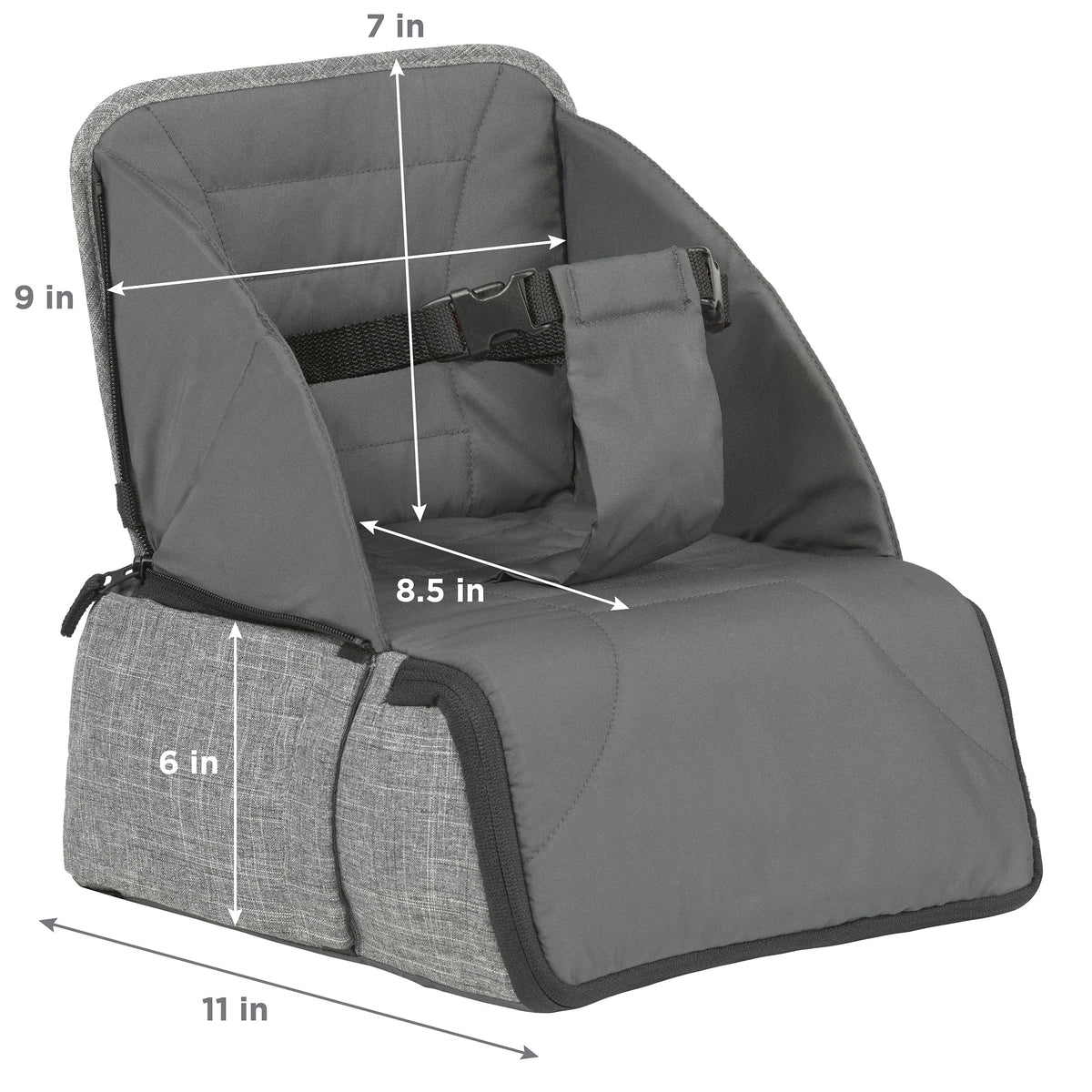 Booster Contours Portable Seat Bag, Gray Diaper Explore Backpack 2-in-1 and