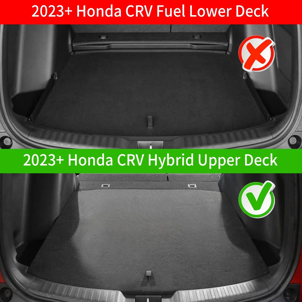 with Accessories 2024 CRV Liner Mat Trunk Honda Seat 2023 Trunk Cover Compatible Deck, CR-V Cargo Mat+Backrest Hybrid Mat (Fit Back Mats) Honda Cargo Upper Protector
