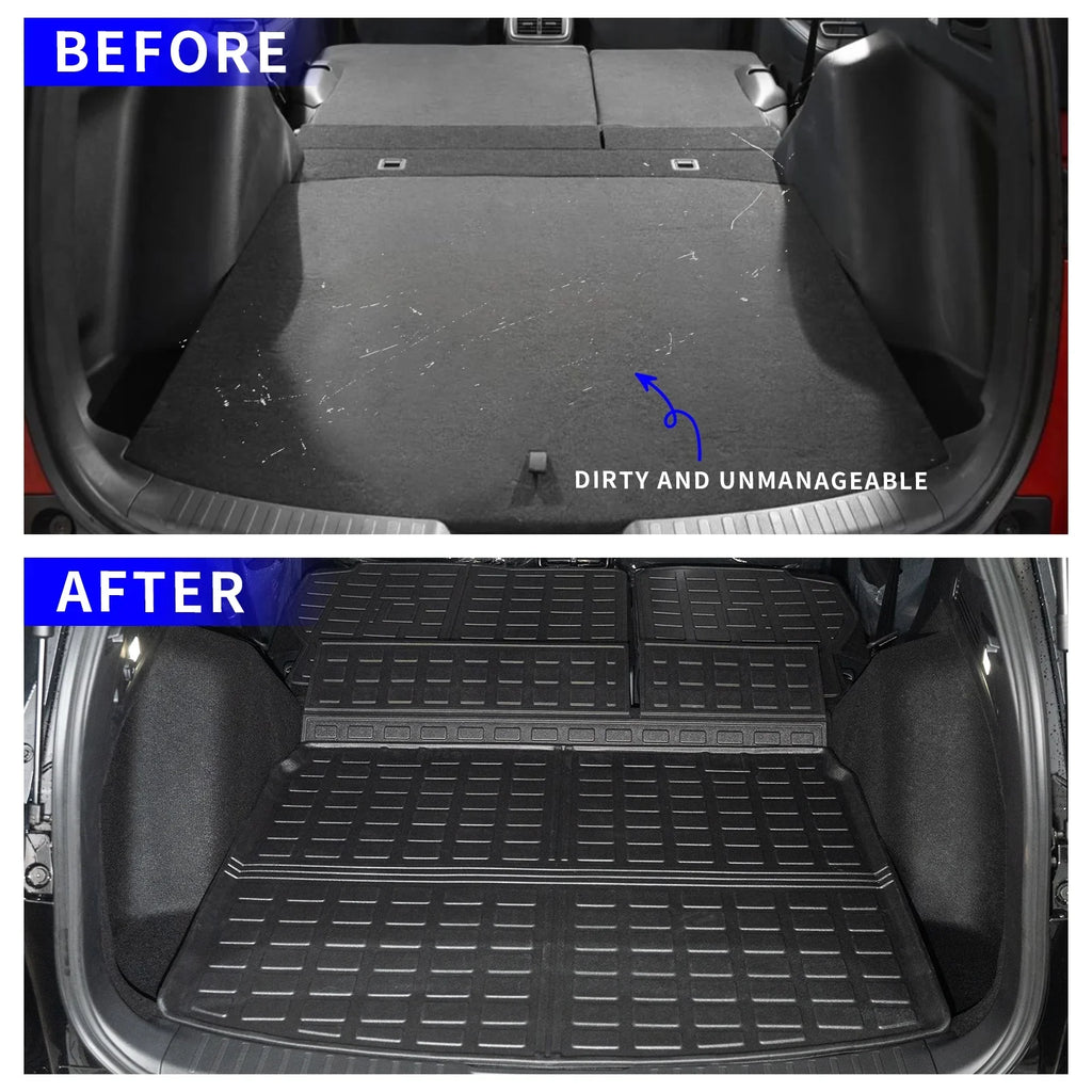 with Accessories 2024 CRV Liner Mat Trunk Honda Seat 2023 Trunk Cover Compatible Deck, CR-V Cargo Mat+Backrest Hybrid Mat (Fit Back Mats) Honda Cargo Upper Protector