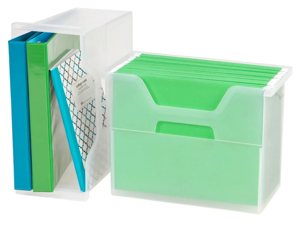 Tabs File Magazines, File Side & Desktop Inserts, Portable with Clear Folders, Size, Letter Mail, Notebooks, IRIS Open Handles, Hanging Box USA 6 Books, Pack, Medium Newspapers, Lid,