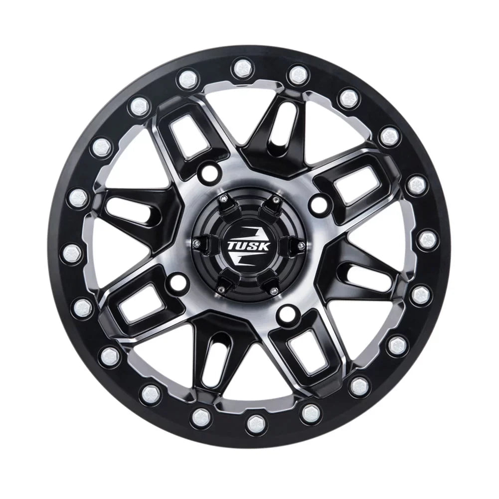 2.0 R-Spec Machined/Black 14x7 1000 RMAX 2022 Wolverine For Wasatch Tusk YAMAHA 4 + Beadlock Wheel 5.0 4/156