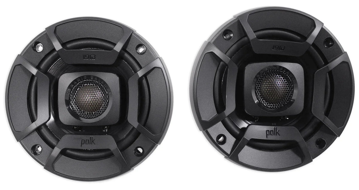 Amp Audio Tower (2) For 4" 2-Channel Polk Chrome ATV/UTVCART Speakers+MTX