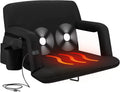 Back Alpcour Thick Chair Waterproof Massage Black - X-Wide Wide Stadium Extra - Seat Heated Support Reclining with