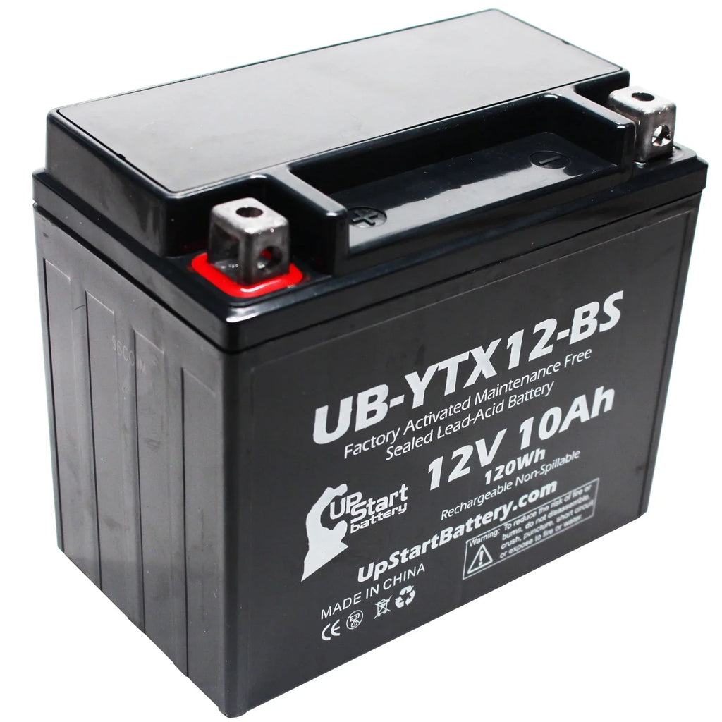 ATV FourTrax Replacement Recon Battery 2-Pack TE, Factory TRX250 - 250 Activated, TM, 10Ah, Free, UB-YTX12-BS 2009 Maintenance 12V, CC Battery Honda UpStart