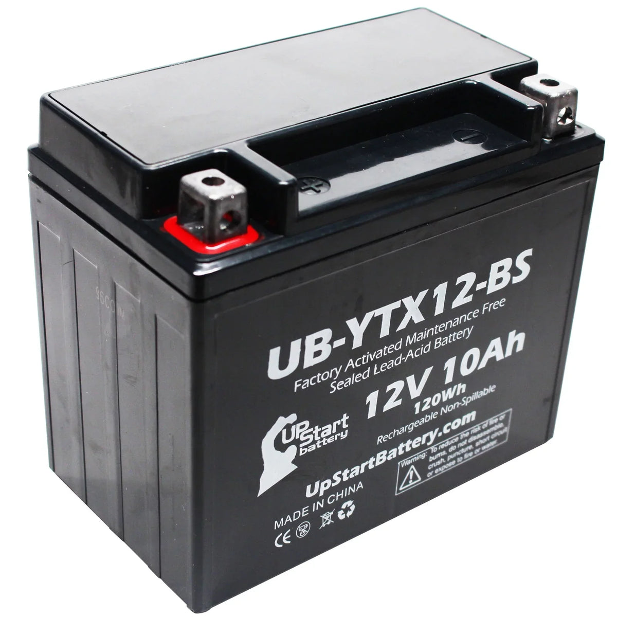 ATV FourTrax Replacement Recon Battery 2-Pack TE, Factory TRX250 - 250 Activated, TM, 10Ah, Free, UB-YTX12-BS 2009 Maintenance 12V, CC Battery Honda UpStart
