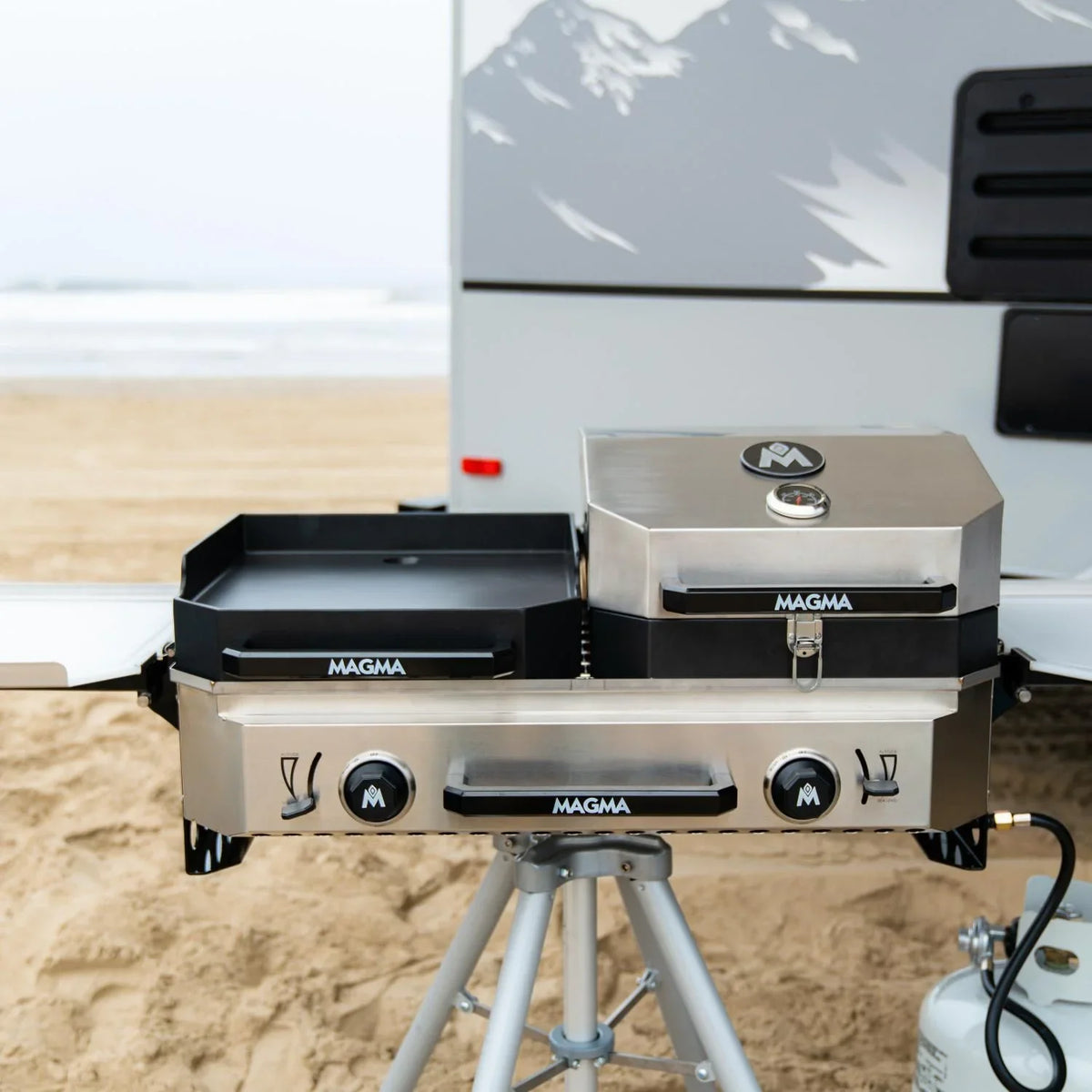 Double Top Grill Top Stove Camping Magma With Burner Griddle Crossover &