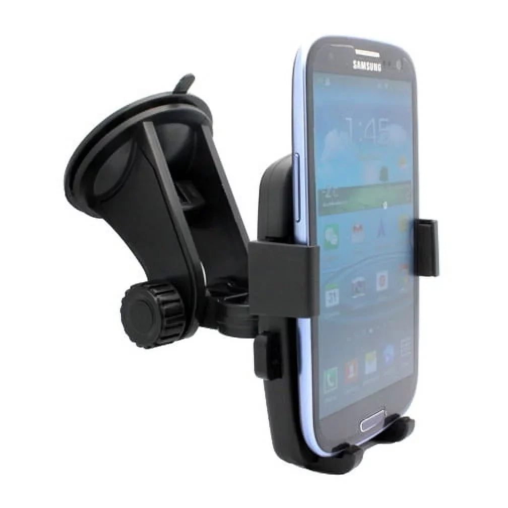ALW Active Window On5 Galaxy Holder Prevail Active, Easy Phone Sport Glass Car S6 (SM-G860P) Note for Suction Mega 2 2 Windshield Mini Mount Stand S906L S5 Samsung LTE Black Rotating Dock S4, Cradle