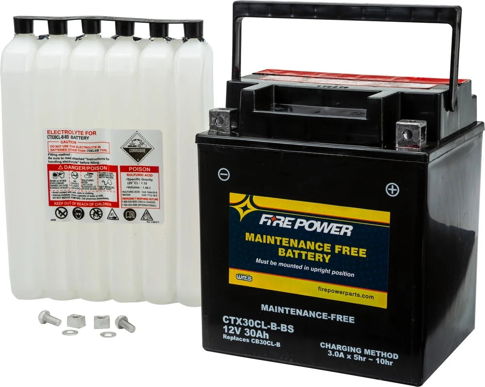 Battery Deluxe VX Free Maintenance 1100 CTX30CL-B-BS Fire Compatible 2005-2015 Power Sea-Doo With