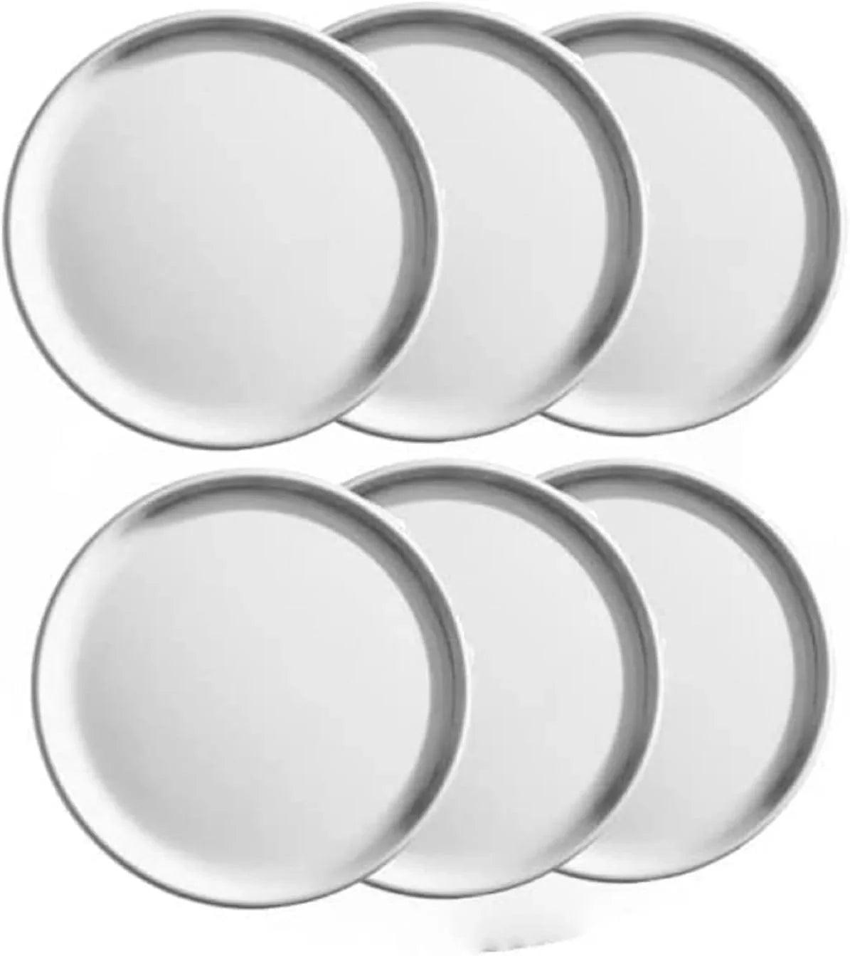 Kitchen Aluminum Set Baking Round Pizza Pan Restaurants for Pizzeria of Bakeware TrueCraftware- Tray Style Home Coupe Tray Pizza 6 Tray Pan & 8” Baking Pizza Tray Round -