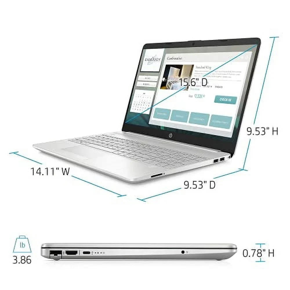 256GB Intel Backlit Iris USB-C SSD Windows HDMI Graphics RJ45 BT NVMe 15.6" Xe Accessories Webcam WiFi 10 w/RE Touchscreen Silver PC Pro Laptop AC 2022 8GB Keyboard HD i5-1135G7 DDR4 HP 4-Core