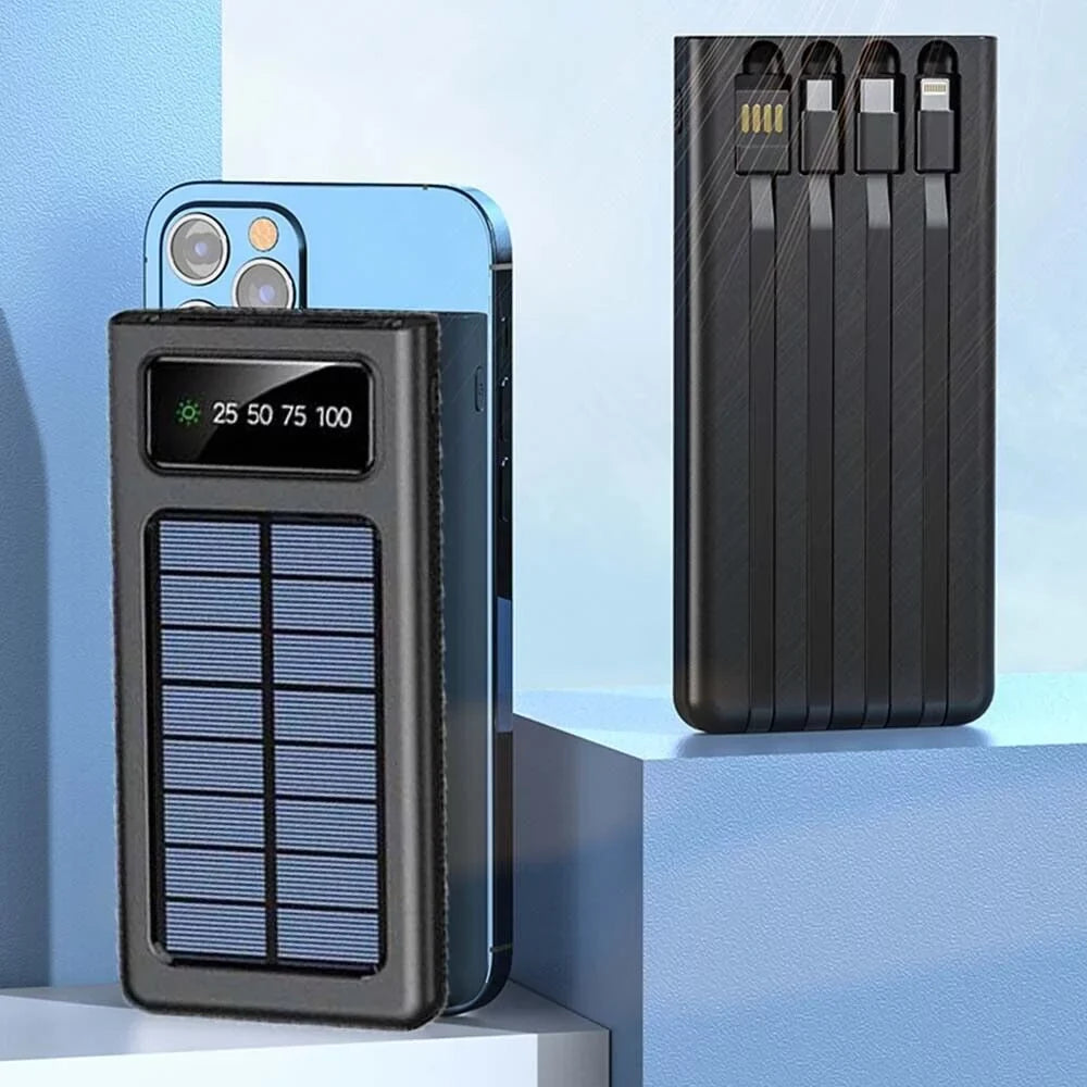Bank Power Solar External 9000000mAh Battery Portable Charger Waterproof