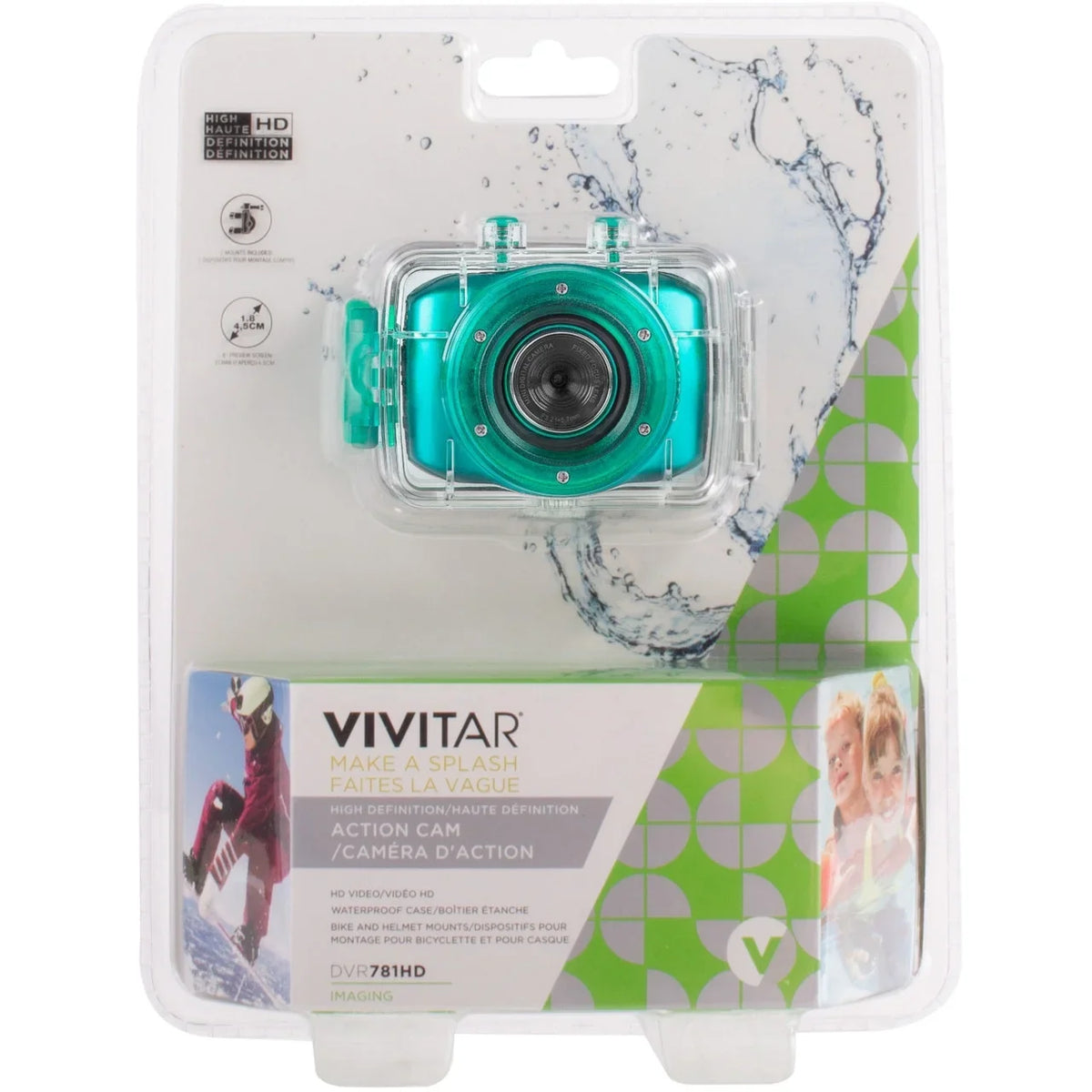 5.1MP 720P Teal Vivitar CAMCORDER ACTION