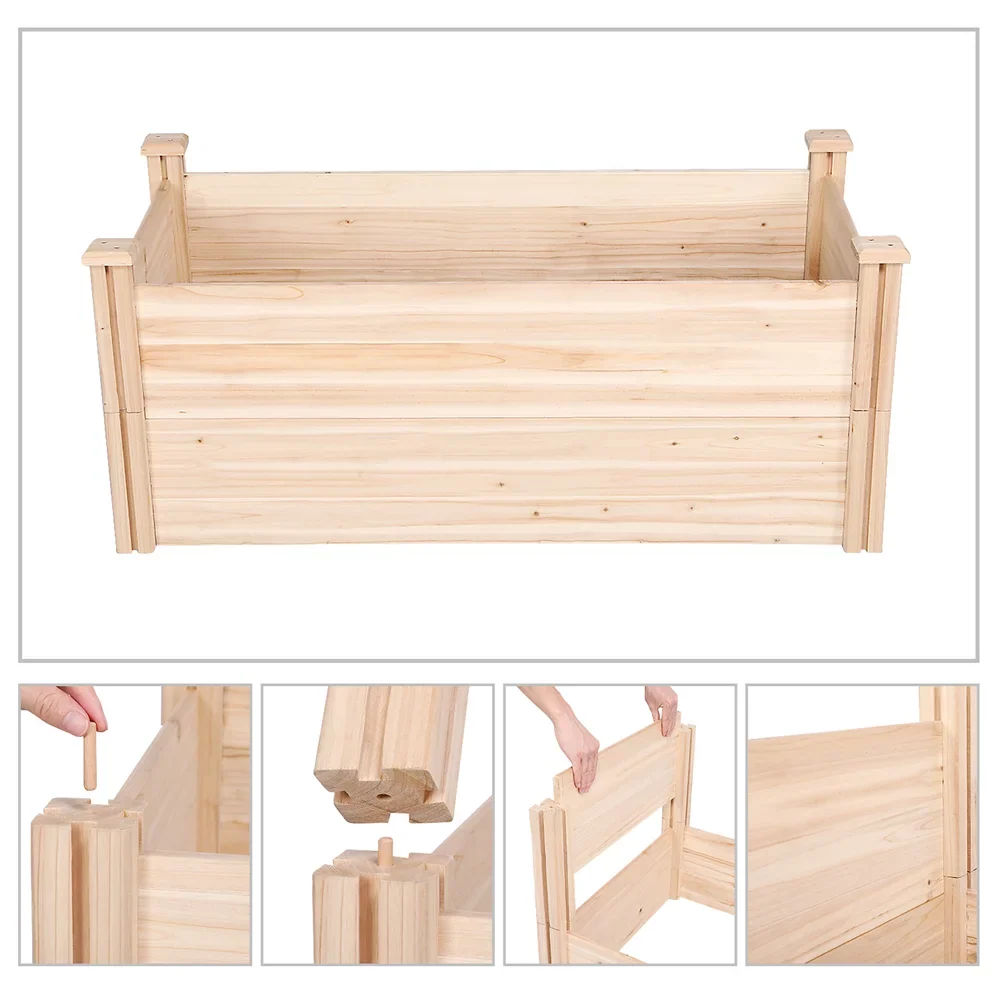 Garden Patio Greenhouse Bed Wooden Raised Design for Planter Yard Alden Box