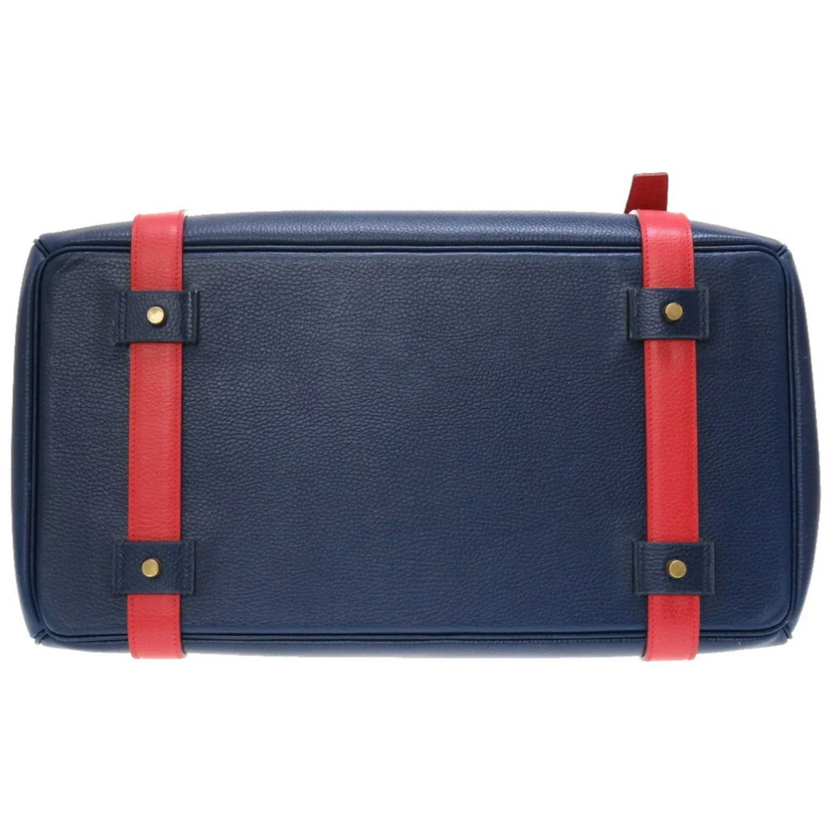 Bag Engraved Roy Drag Red 〇Z 48 (Fair) Ardennes Hermes Blue Boston Pre-Owned Rouge Voyage Bicolor Vif