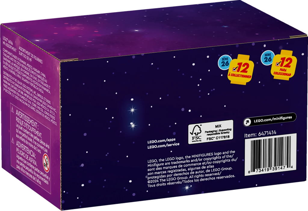 Girls Kids, Pack, Boys and Idea Aged Up, Space Minifigures Minifigures 5 for for Toy of Building 66764 for Years Collectible Series Gift Play, Multi 6 Pack Sci-Fi Old 26 Independent LEGO and Set