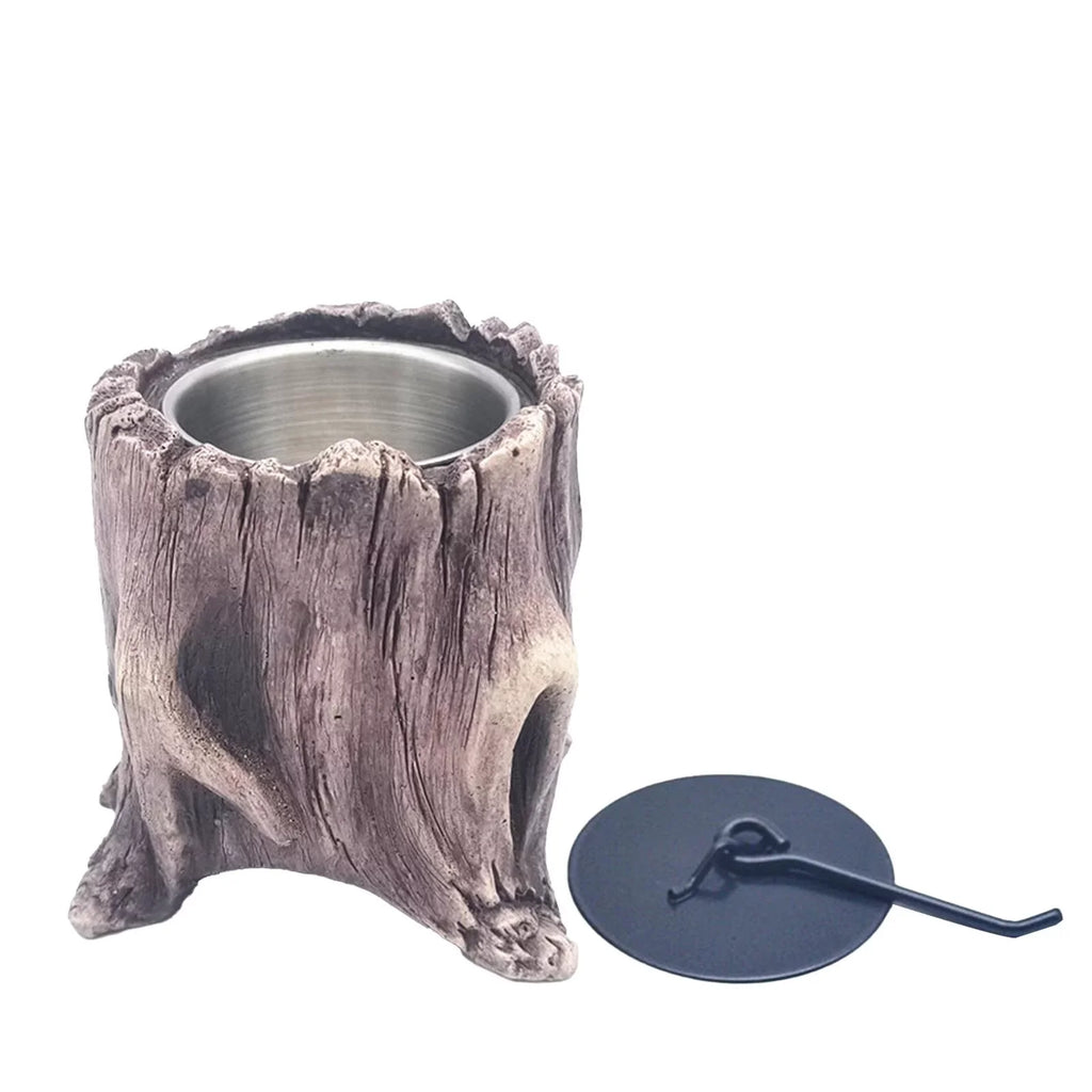 Fire Balconies Terraces Indoor Brown Bowls Kitchen Deep Stump Portable for