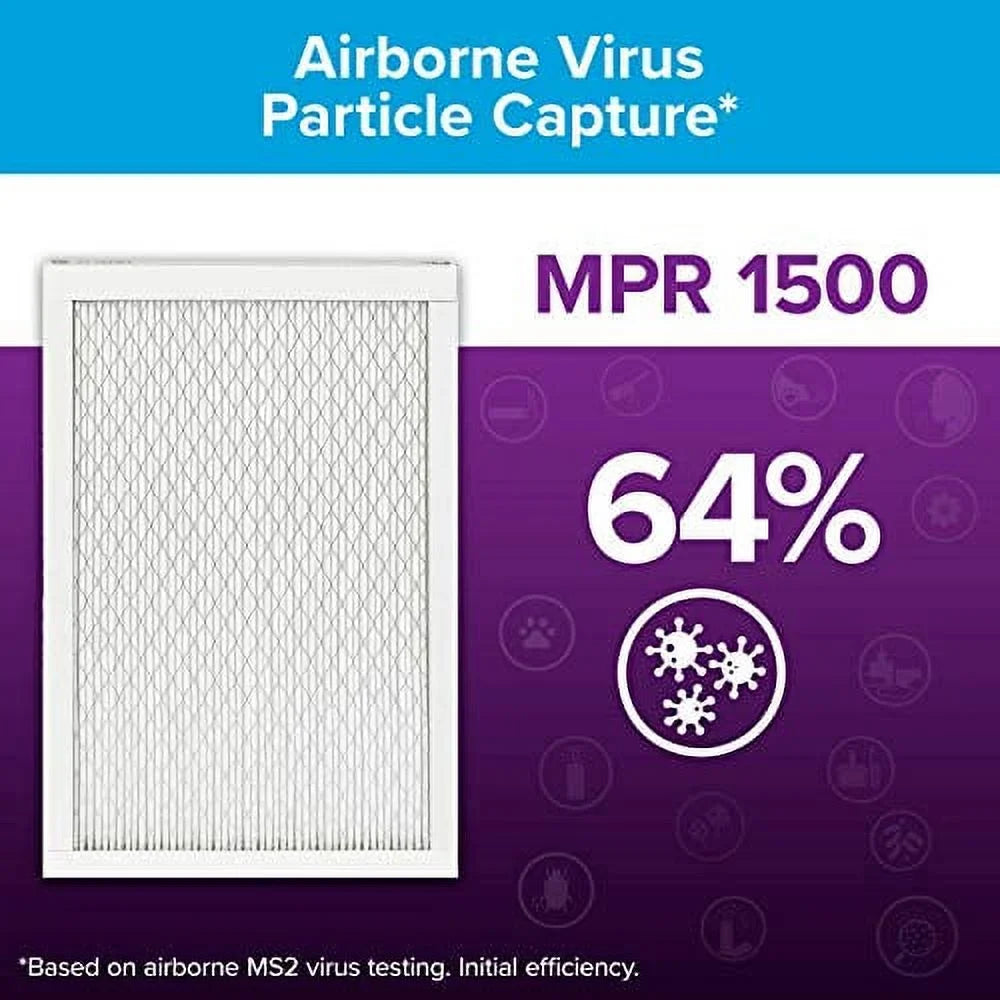 MPR x 12x24x1, Living 0.78) Allergen, 23.69 AC 6-Pack (exact Healthy Filtrete Air 11.69 Ultra Filter, dimensions x 1500, Furnace