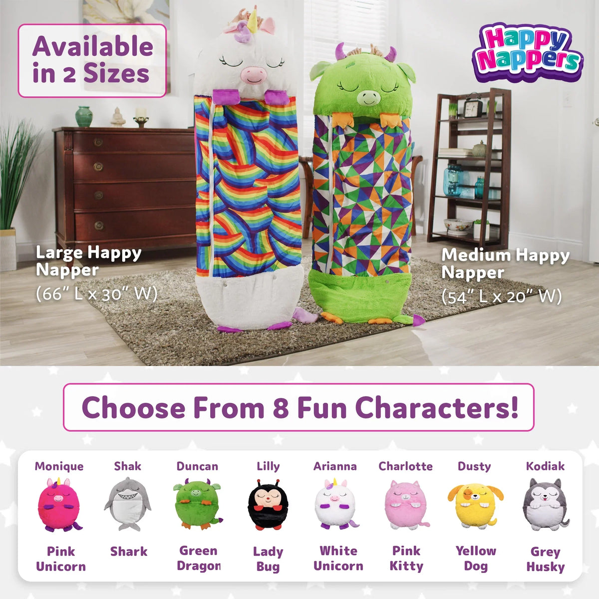 One, and Sack Pillow in Nappers Unicorn Toy Sleeping Happy Plush