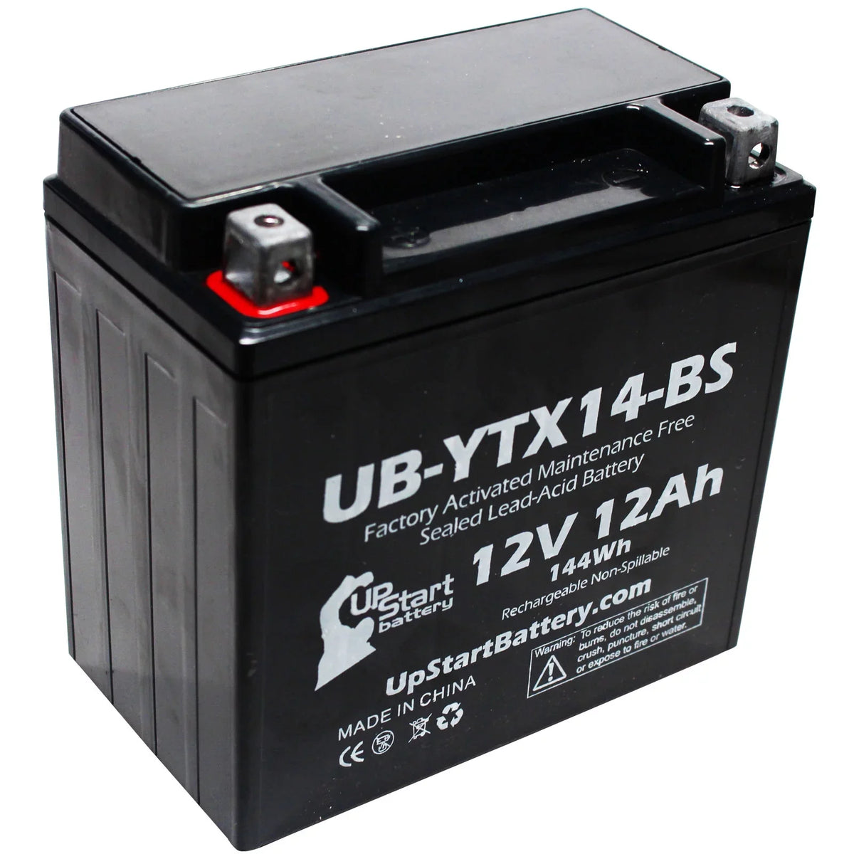 4-Pack F800ST, Maintenance for Free, Replacement 2012 12V, BMW Factory GS Activated, CC - UB-YTX14-BS 800 12AH, Motorcycle UpStart Battery Battery
