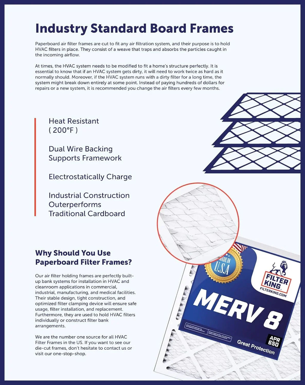 MERV Furnace IN 4-PACK Air A/C 16.5 12.5 USA HVAC 12.5x16.5x1a Pleated King Filters | x Actual | 8 Size: x | MADE .75" | Filter Filter
