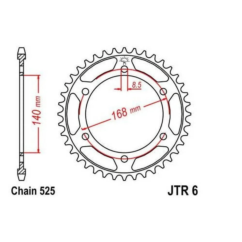 2008-2013 BMW Street Steel for GS Sprocket F800 Rear JT 42T
