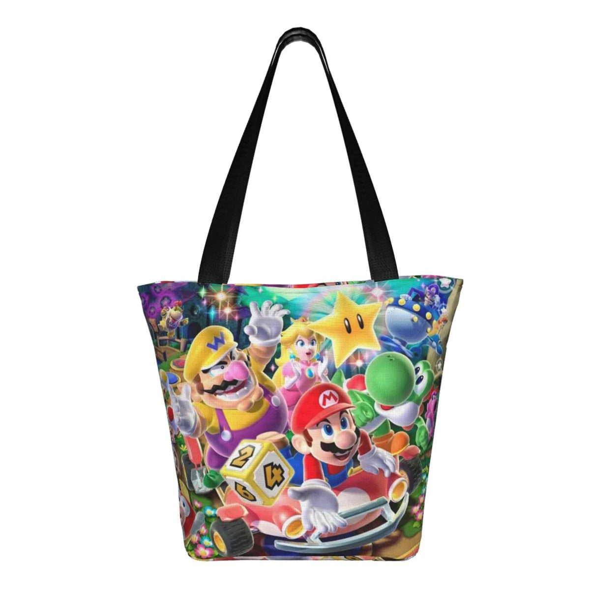Mario Shoulder Travel Bag Large Beach Capacity Shopping Women's Tote Super Poster For Business Handbag Work School