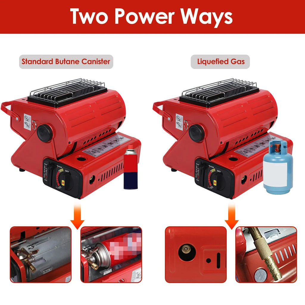 1 Home Camping iMounTEK Heaters Inside Gas Heater for Burner Butane Use, Fishing in 2 Portable