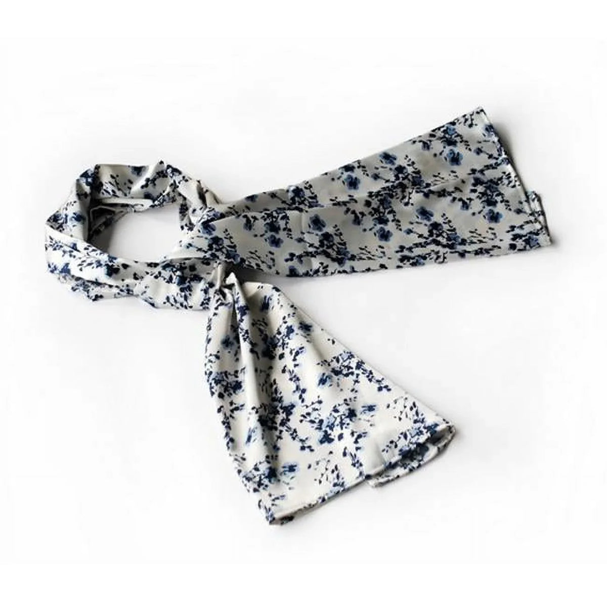 Blancho Plum Scarf Blossom Chinese - Style Silk Elegant White Large