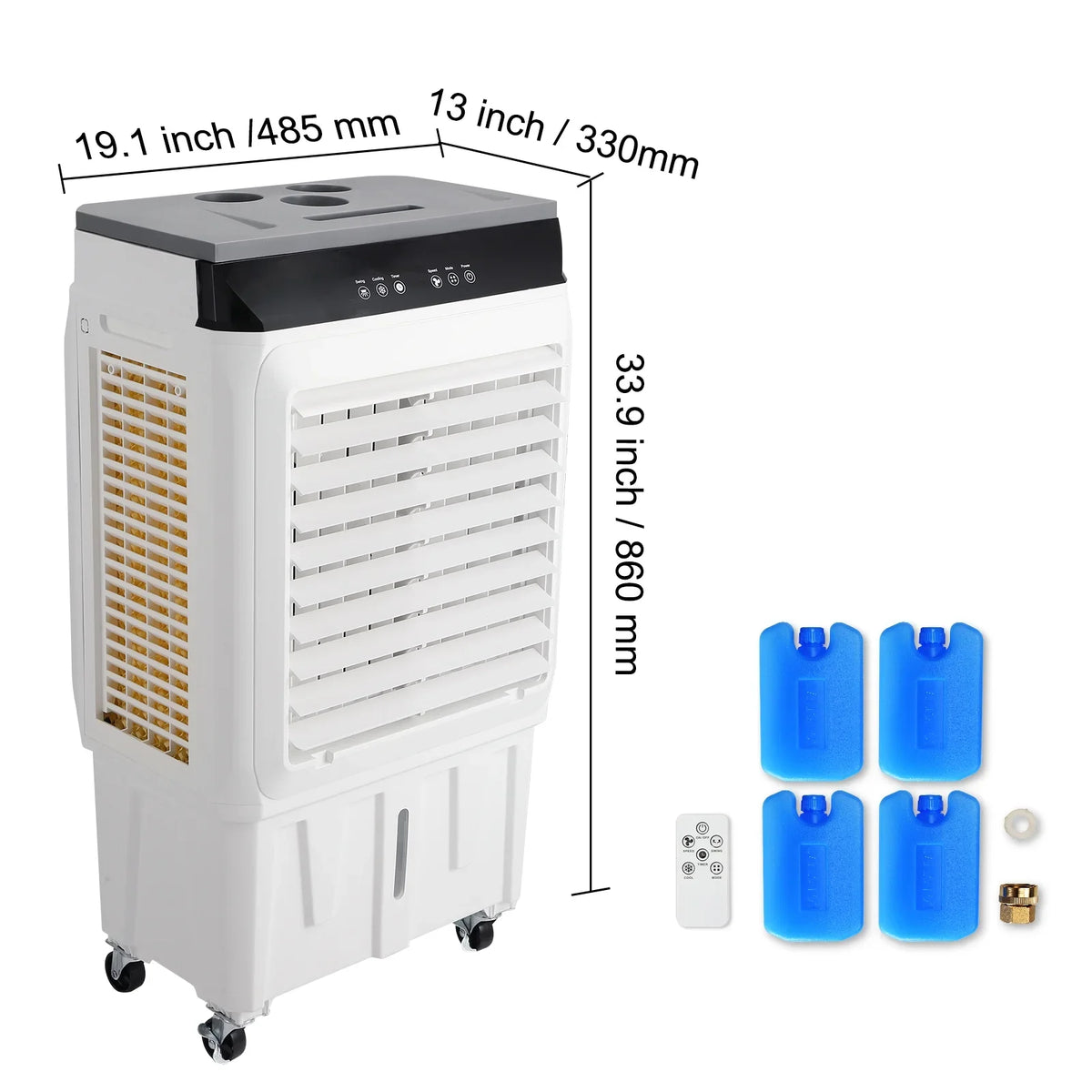 Evaporative Air CFM 12h Cooler Humidifier SKYSHALO Cooler Gal 7 Timer 2100 3-in-1 Swamp