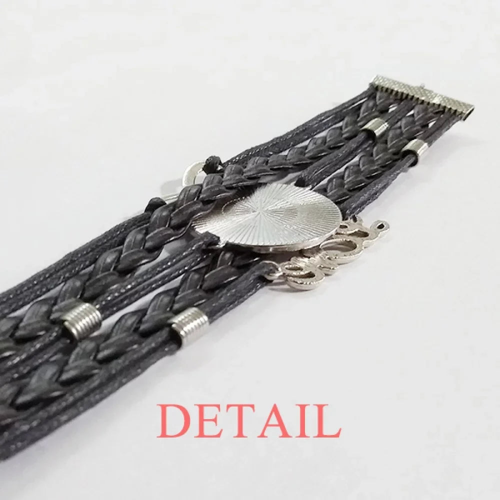 twisted accessory wealth poker wristband q love knitting rope bracelet queen leather