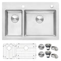 Drop-in Gauge Ruvati 16 Kitchen inch 22 Sink 33 x Topmount RVM5176