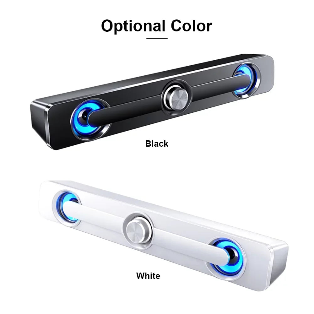 Speaker PC MP4 Bass V-111 Sound Laptop Wired for Box Speaker, Powerful MP3 Tablet Bar Wired Phone Computer Subwoofer Surround USB Stereo Speaker