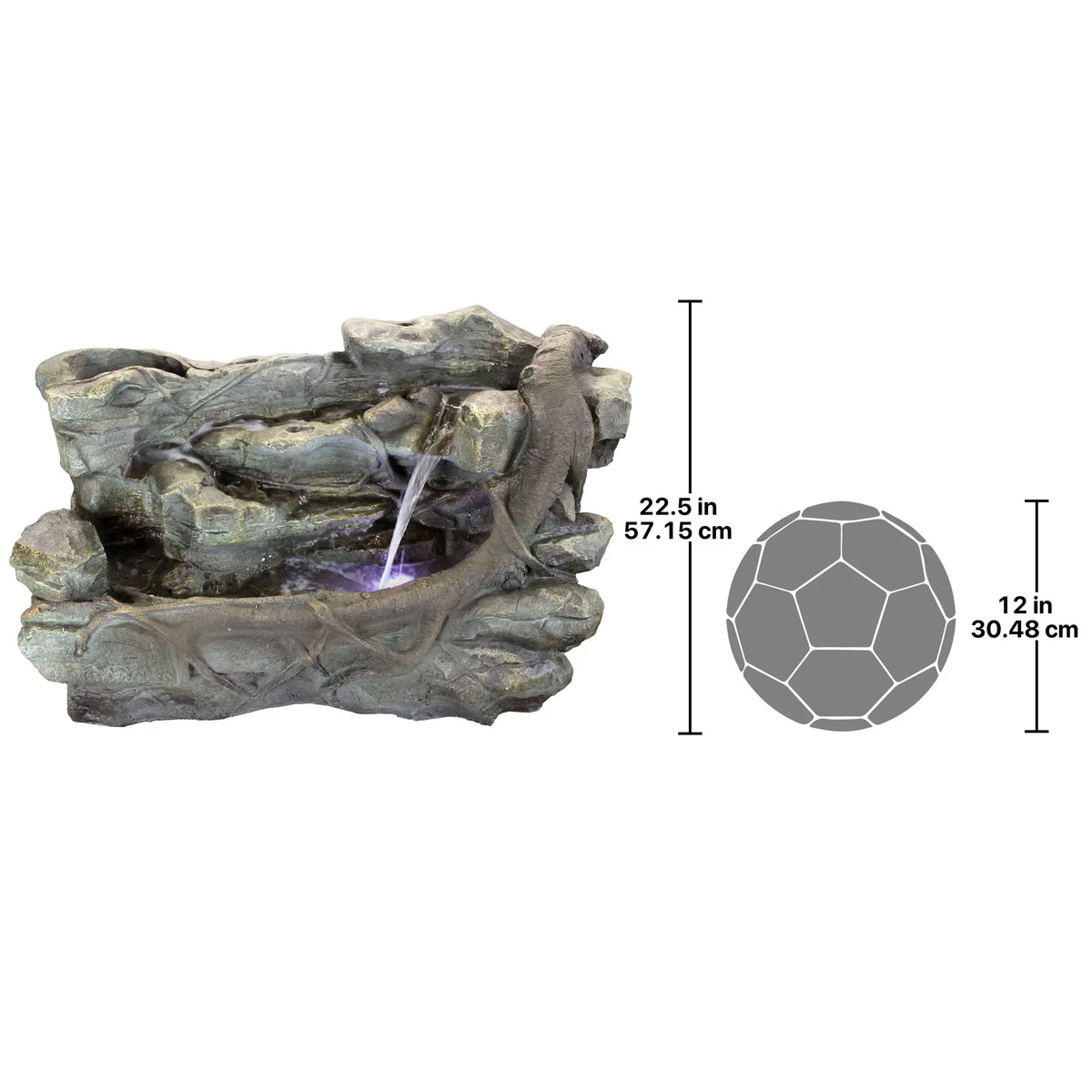 Fountain Staggered Toscano Canyon Design Cascading Rock Garden