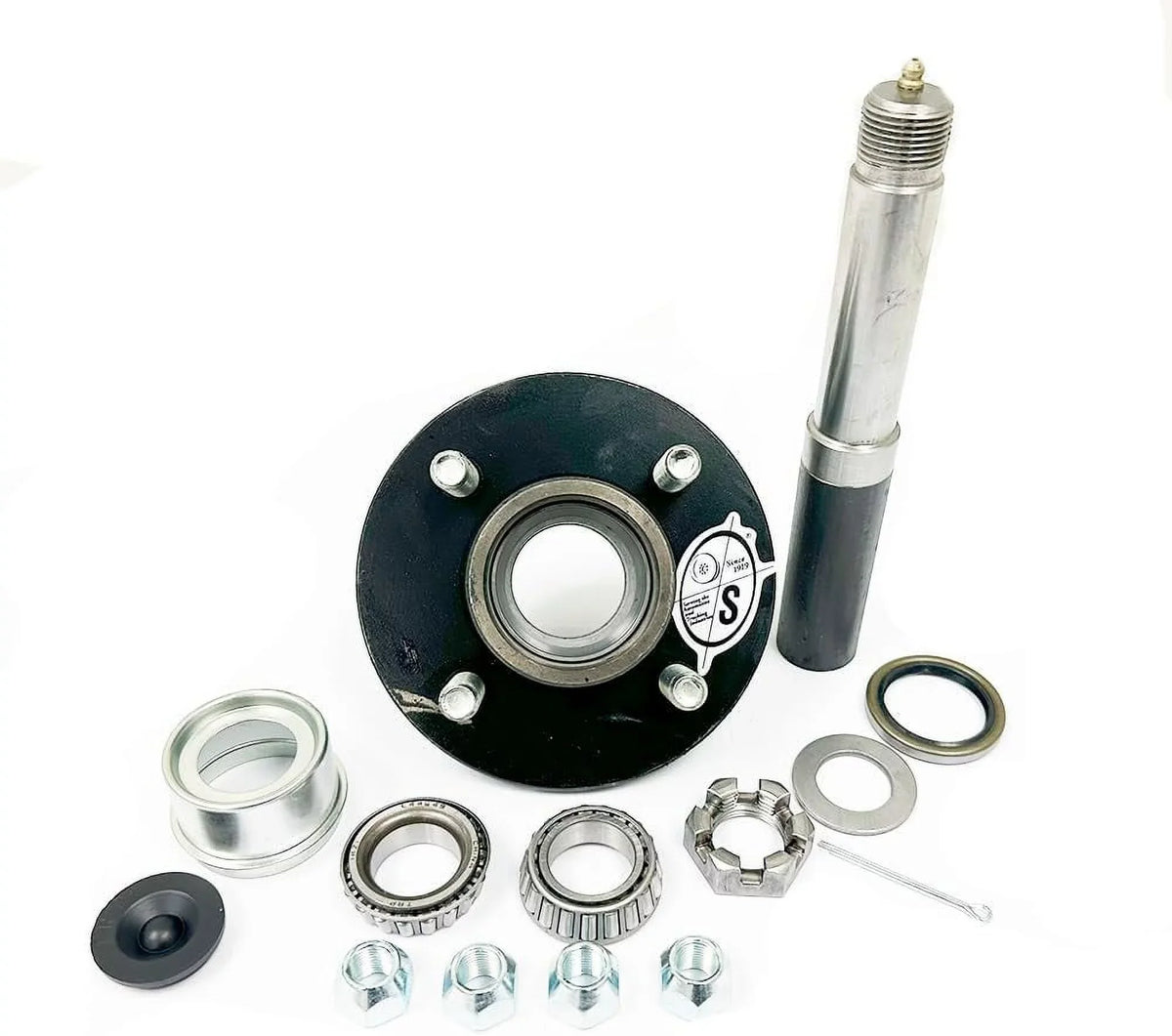 Circle 2,000 lbs WHEEL That Bolt with Trailer Bearings 4-4" SOUTHWEST Trailer (BT9) L44649 uses Spindle Axle Hub