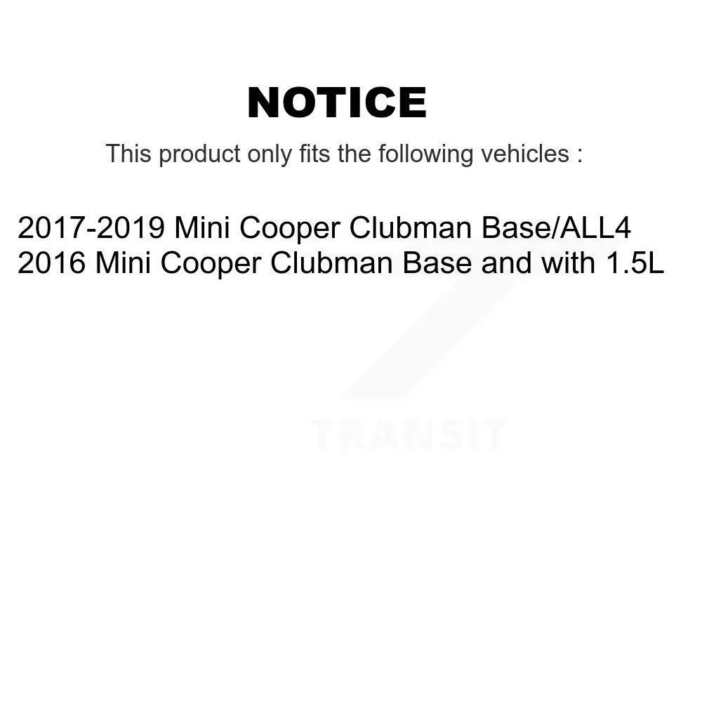 Rear Mini Clubman Semi-Metallic Disc And Brake Rotors Kit Cooper Pads Auto K8F-103495 Transit For Front -