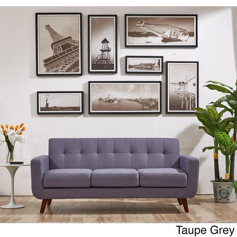 Sofa Payne'S Pride Grey Furniture Grace Upholstered Mid-century U.S. Tufted Furniture Rainbeau Pride Linen US