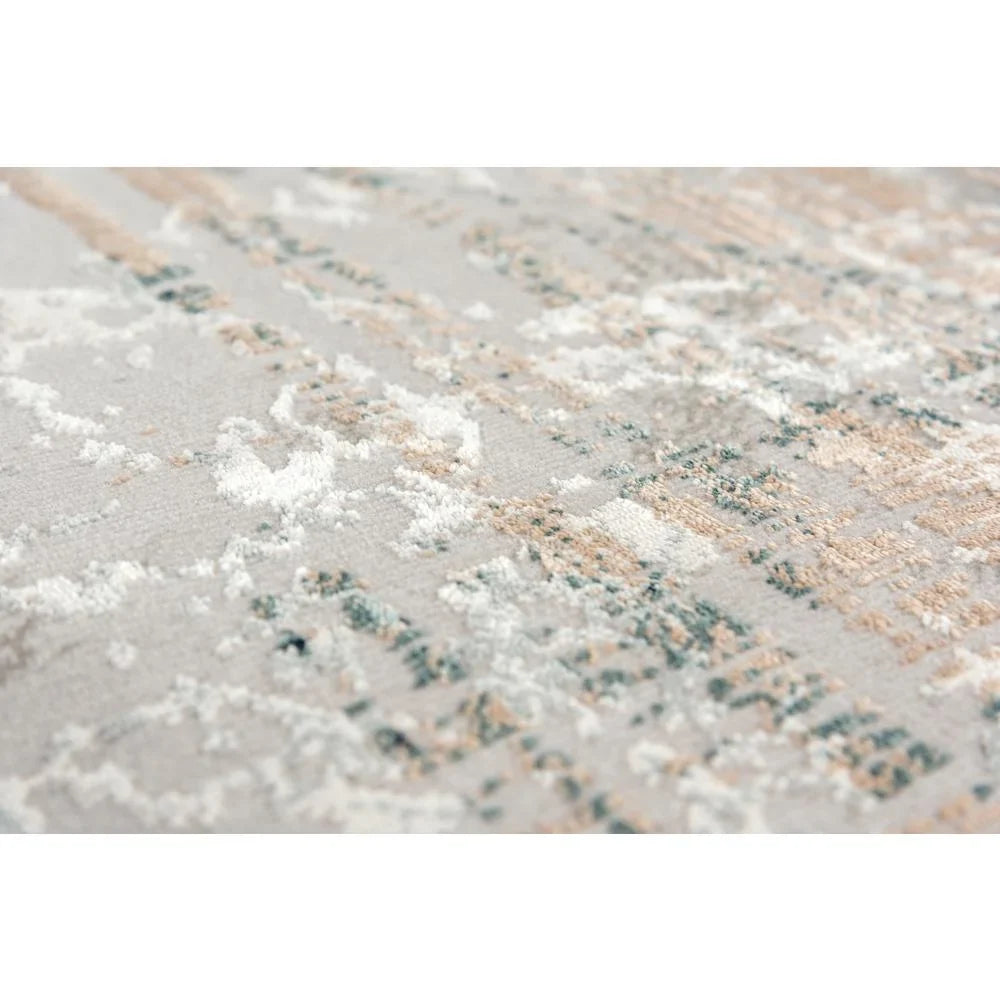 Glamour Gray Decor Ivory Power-Loomed 7'10"x9'10" / Area Alora /Ivory Rug Gray /