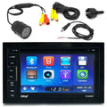 PLDN63BT 6.5" Rear Bluetooth Car Display Screen Colored Parking Bundle PLCM22IR Backup Pyle Touch DVD Receiver Stereo With CD USB Combo Camera View Flush Mount