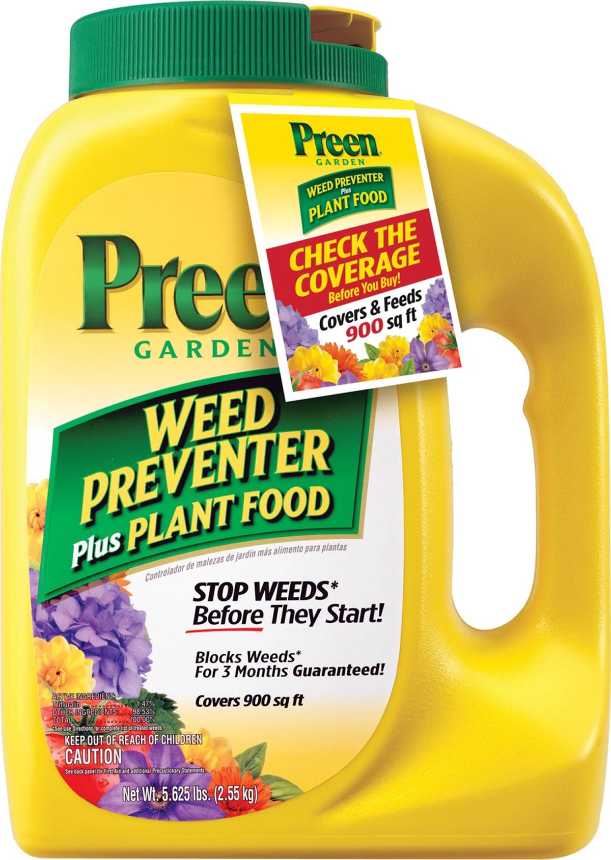 Greenview-Preen Plant Preventer 900 & Fertilizer Food Sq. Weed Ft