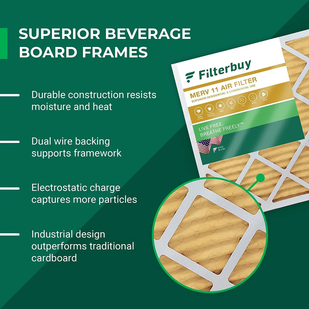 24x24x1 11 (4-Pack) Air Filterbuy HVAC MERV AC Filters Furnace Pleated
